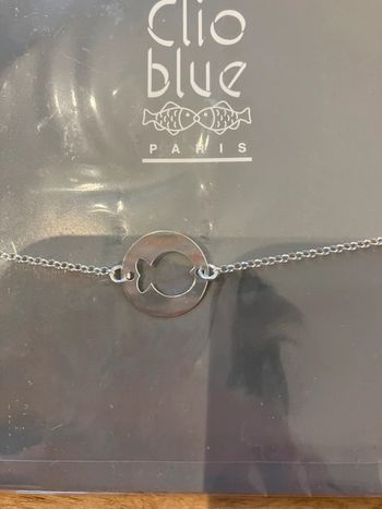 Bracelet en argent poisson Clio blue 925/1000