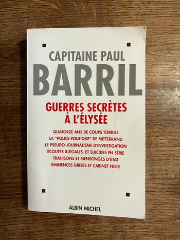 Livre broché-Capitaine Paul Barril-Guerres secrètes à l’Elysée