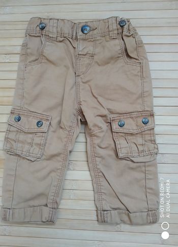 Tape à l oeil tao pantalon treilli camel 6 mois
