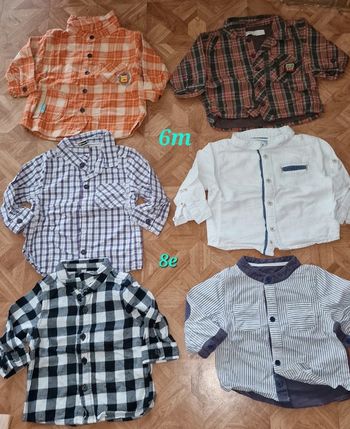 Lot 6chemise 6mois
