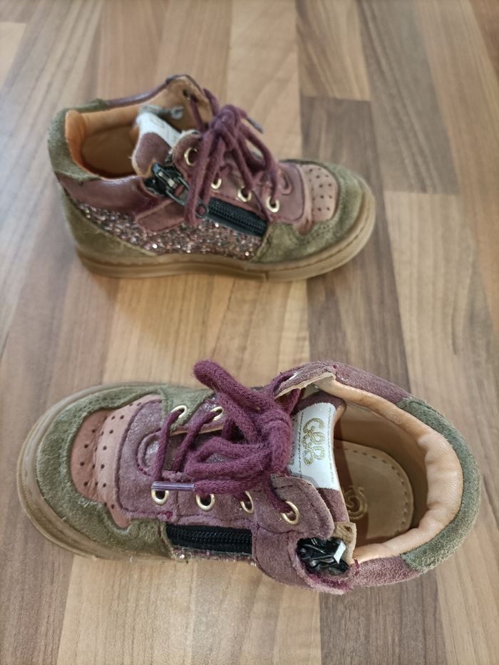 Chaussures marron et pourpre paillettes 21 GBB - photo numéro 8