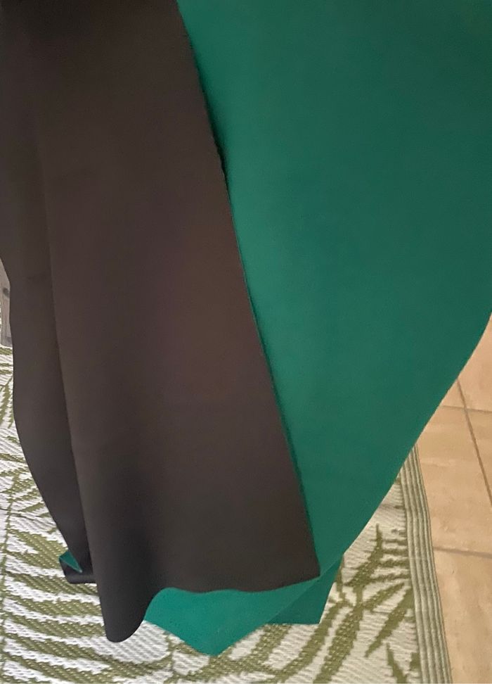 Coupon de tissu   Réversible  vert &noir - photo numéro 4