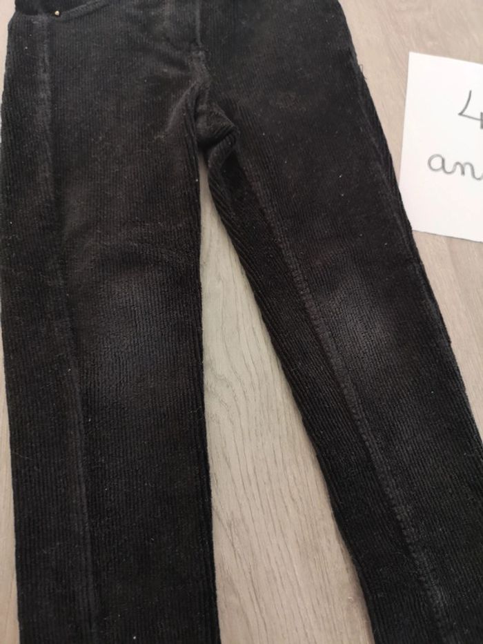 Pantalon côtelé en velour noir 4 ans - photo numéro 2