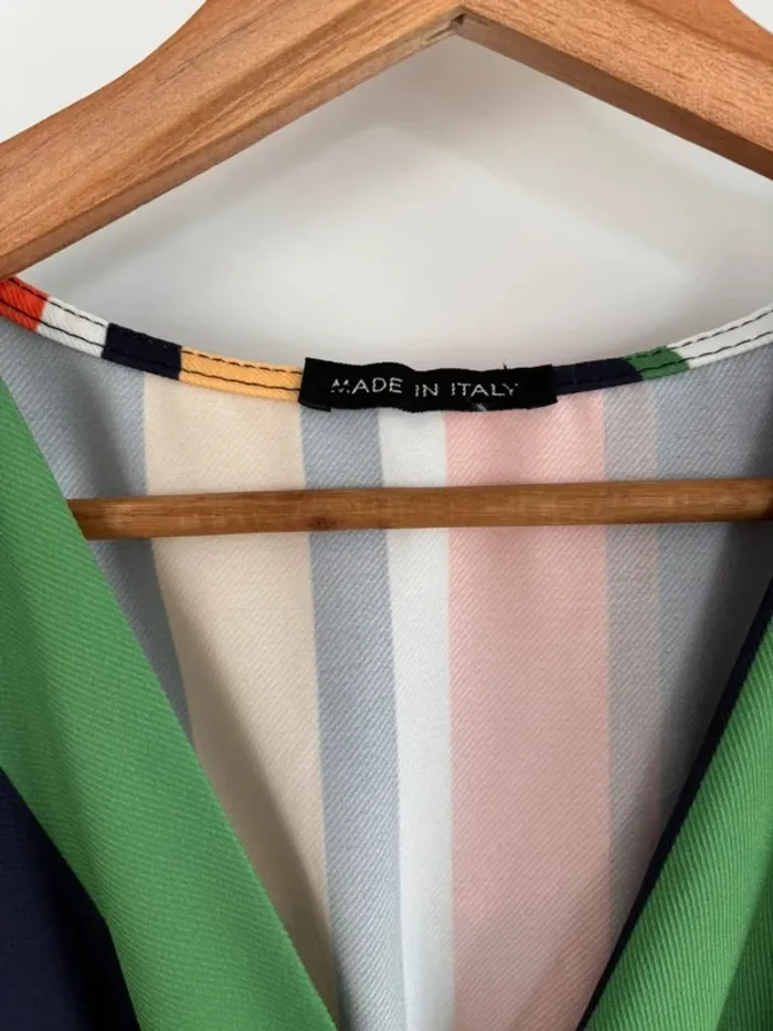 Robe colorée verte orange jaune - Made in Italy taille M - photo numéro 6