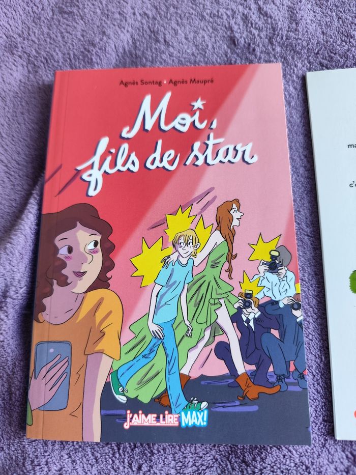 Lot 2 livres j aime lire max 9 ans l équipe des bras cassés + moi fils de star - photo numéro 3
