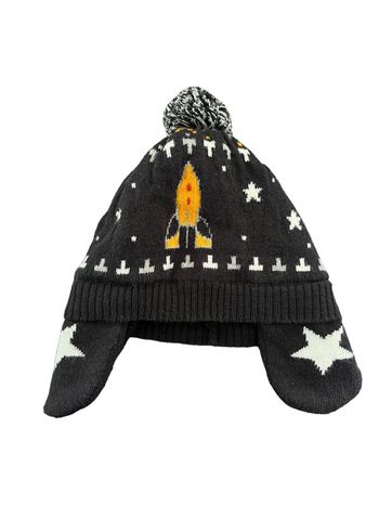 Bonnet bébé Absorba gris étoiles et fusées - taille 1-3 mois (39cm)