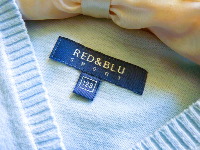 Gilet fille red&blu sport 8 ans bleu ciel manches longues TBE - photo numéro 3