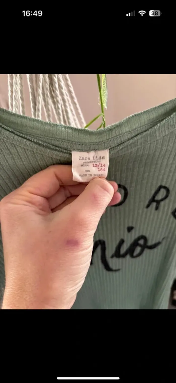 Haut t-shirt Zara 13/14 ans - photo numéro 3