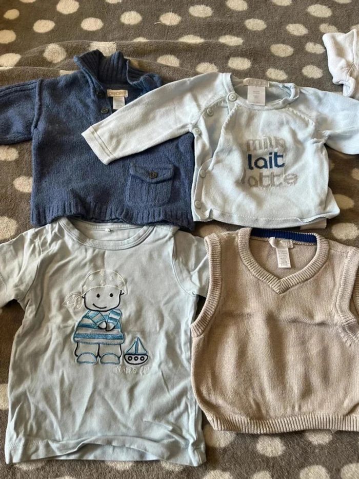 Lot vêtements 34 articles bébé taille 1 mois 53, 54 cm - photo numéro 7