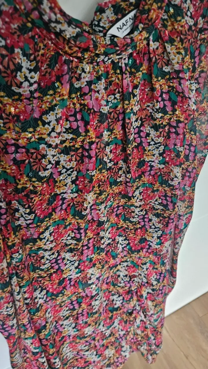 Robe fleurie autonmale, taille 36, Naf Naf - photo numéro 4