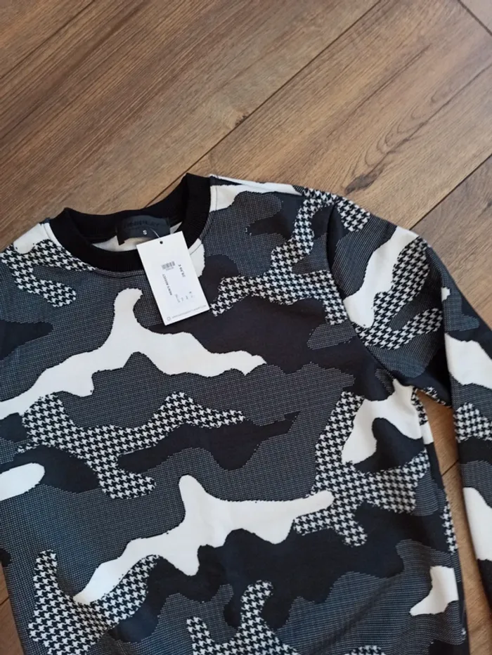 Pull noir militaire homme manches longues taille L - photo numéro 2