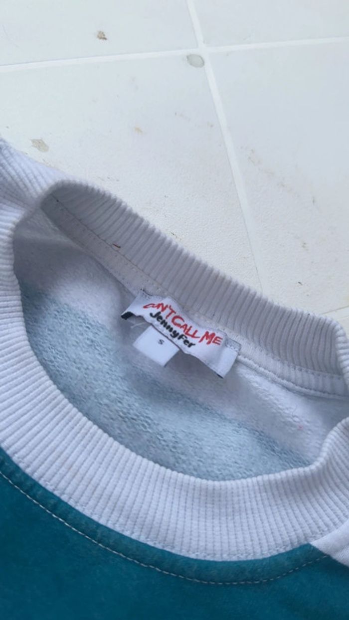 Pull vert blanc - photo numéro 3