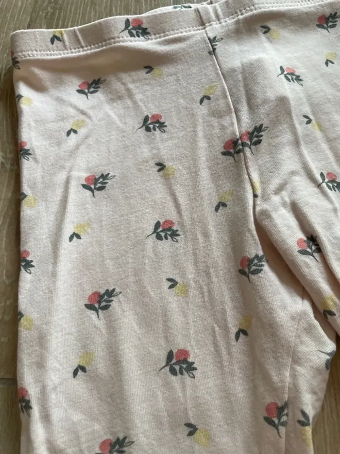 Legging rose pale fleuri - photo numéro 2