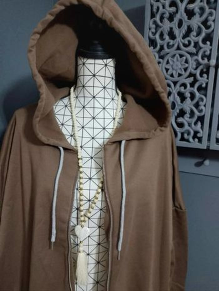 Manteau à Capuche Marron Grande Taille 56 – Chaud, Élégant et Confortable 🍂 - photo numéro 2