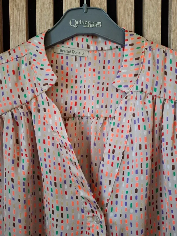 Blouse fluide beige multicolore
 T 38 Scarlet Roos - photo numéro 7