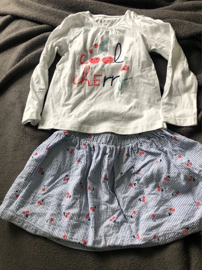 Ensemble neuf 3 ans jupe et t shirt coton