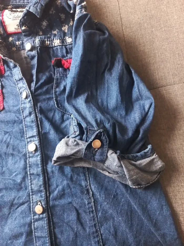 Chemise jean fille - photo numéro 3