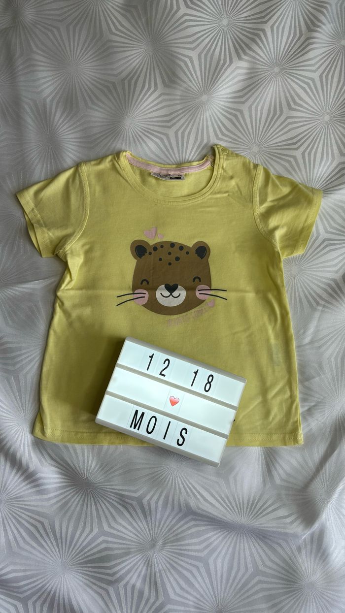 Tee-shirt manches courtes 12/18 mois ou 86cm