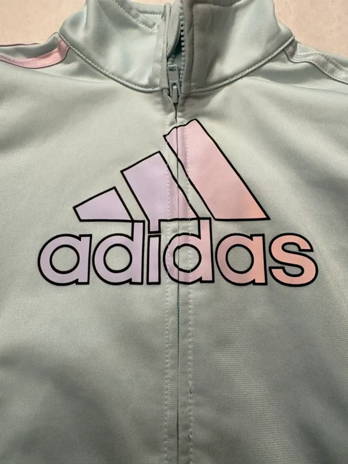 Haut de survêtement Adidas fille taille 4 ans authentique - photo numéro 2