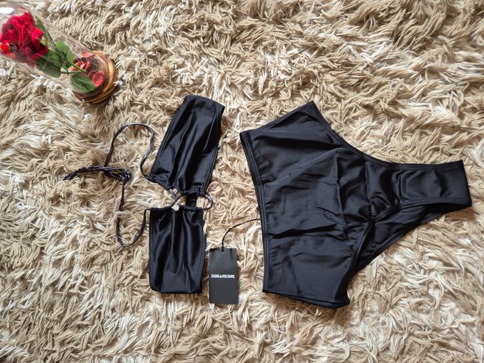 Maillot de bain 2 pièces Zadig & Voltaire noir Taille haute 38