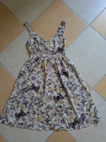 Robe été cache coeur papillons 34 XS h&m état neuf