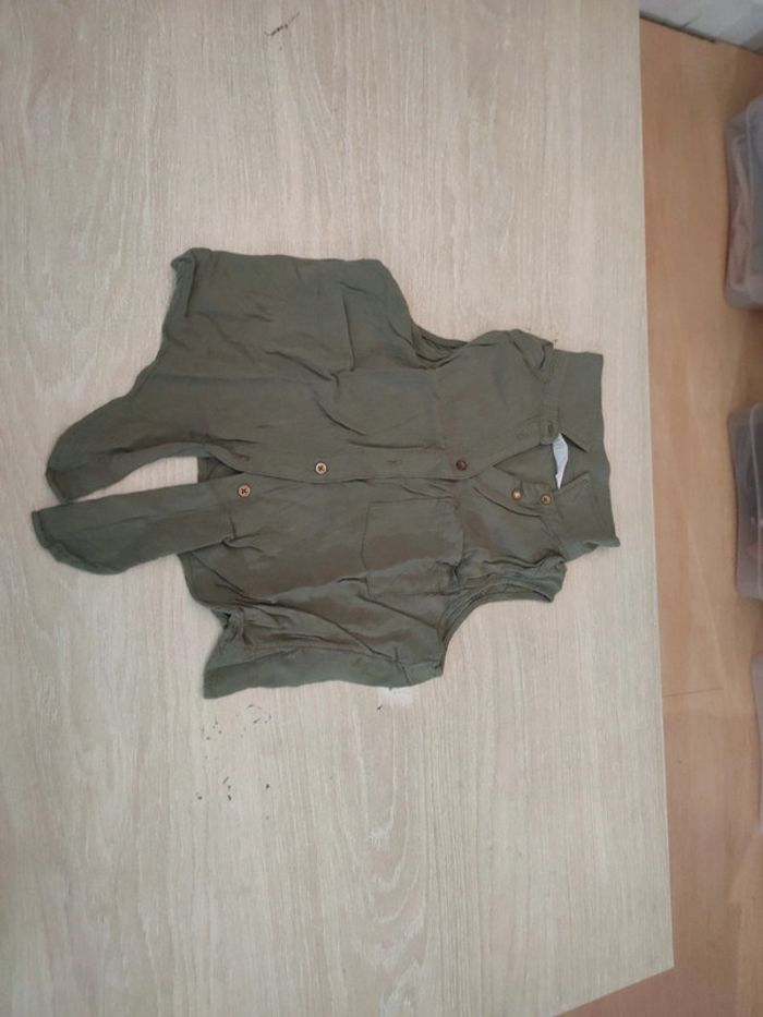 Chemisier nouage kaki 9/10 ans h&m