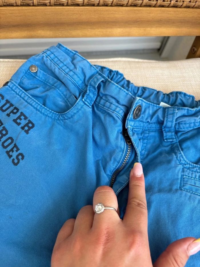 Bermuda bleu superman taille 10 ans - photo numéro 4
