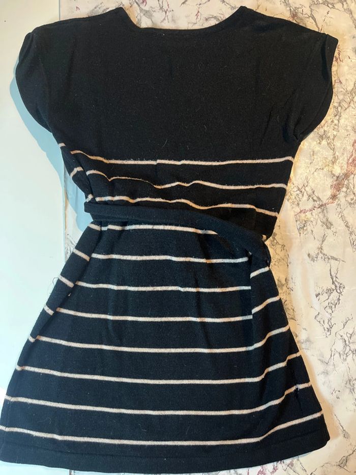 Robe rayé noir beige - photo numéro 5