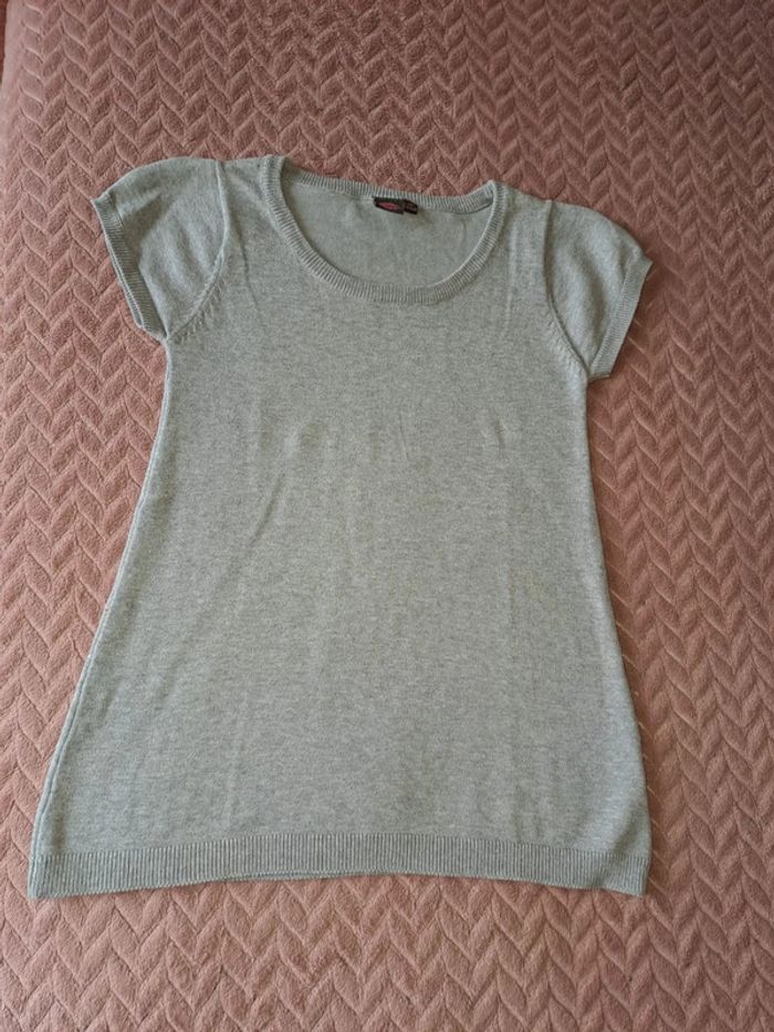 Pull sans manche gris fille 10 ans comme neuf biloo - photo numéro 4