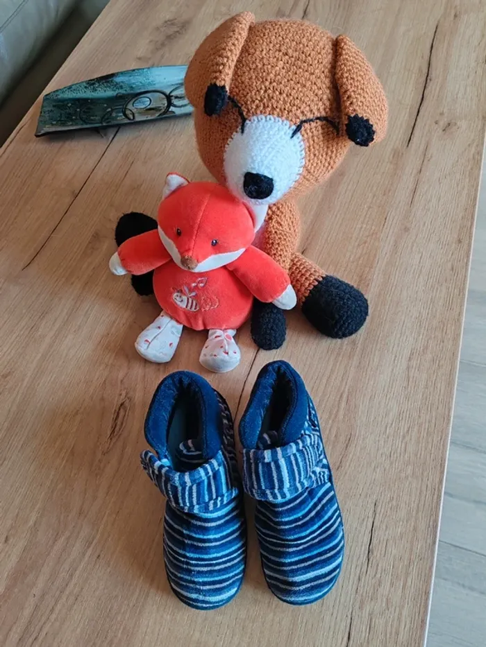 Chaussons garçon isotoner 24 tbe bleus - photo numéro 3