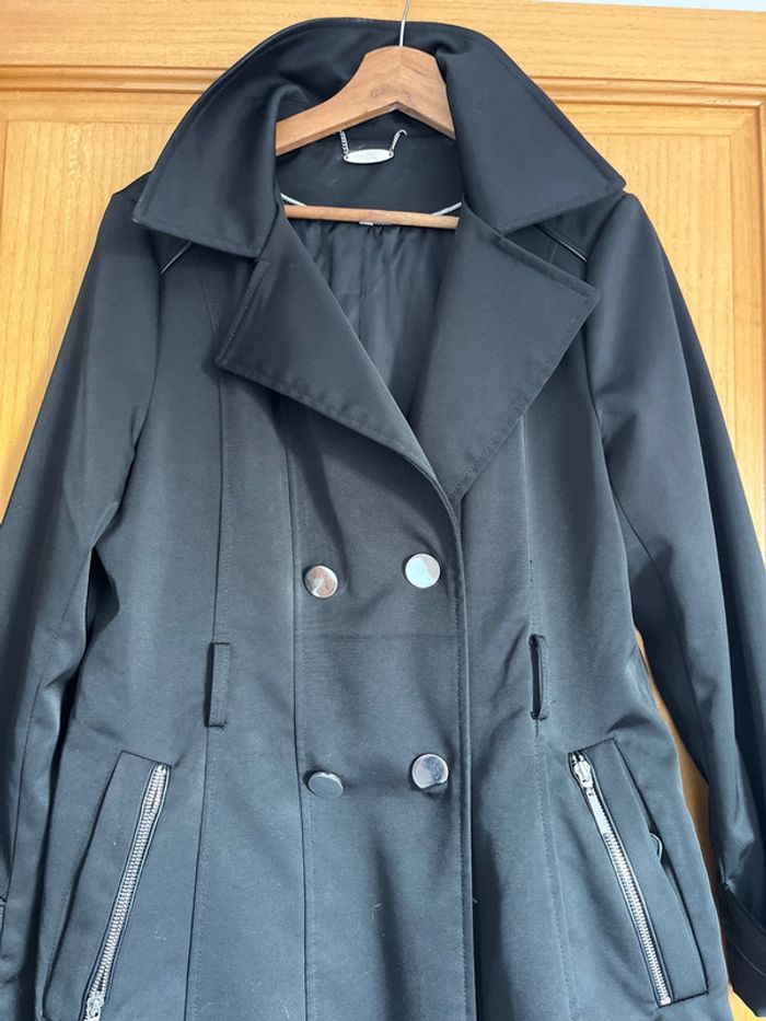 Manteau trench noir femme épais 42 - photo numéro 2