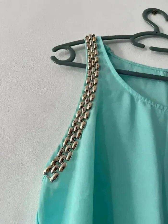 Débardeur turquoise - Taille 38 - photo numéro 3