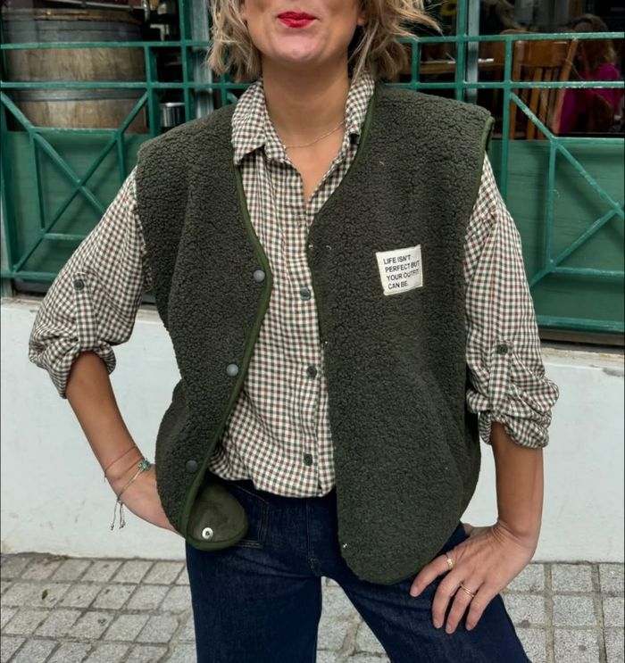 Gilet sans moumoute tendance kaki T.U 38/42 - photo numéro 3