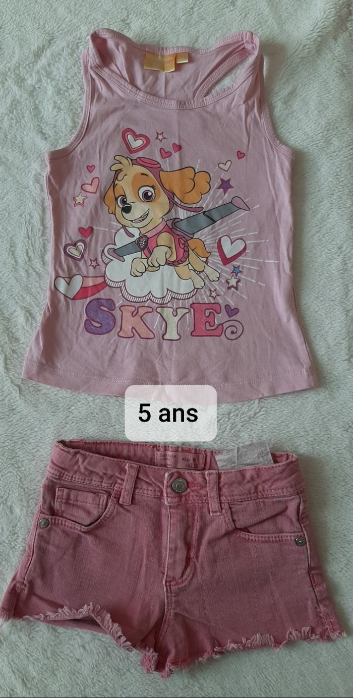 Débardeur Pat +short en jean 5 ans