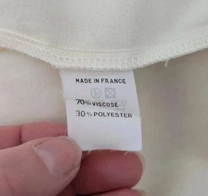 Chemisier brodé écru vintage - 123 - taille 44/46 - photo numéro 4