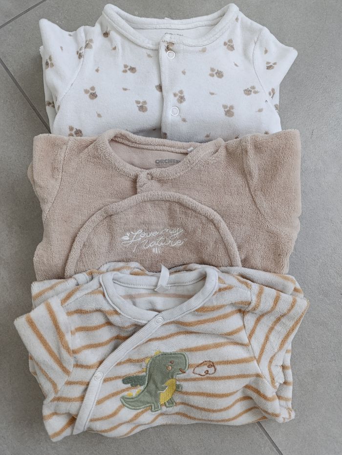 Lot 16 pyjamas velours dont 3 coton - 6 mois