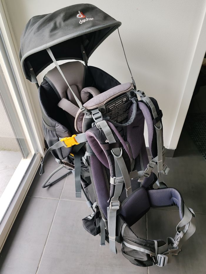Porte bébé Deuteur Kid Comfort 1 Plus Dernière Version Noir et Gris avec Reposes Pieds - photo numéro 5