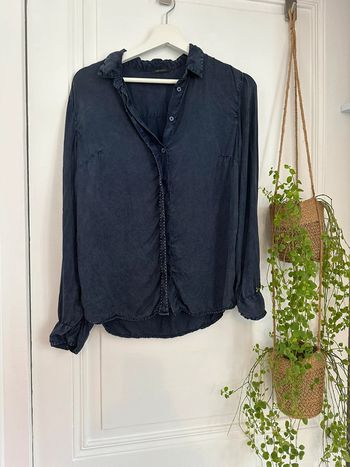 Chemise IKKS bleu foncée en cupro