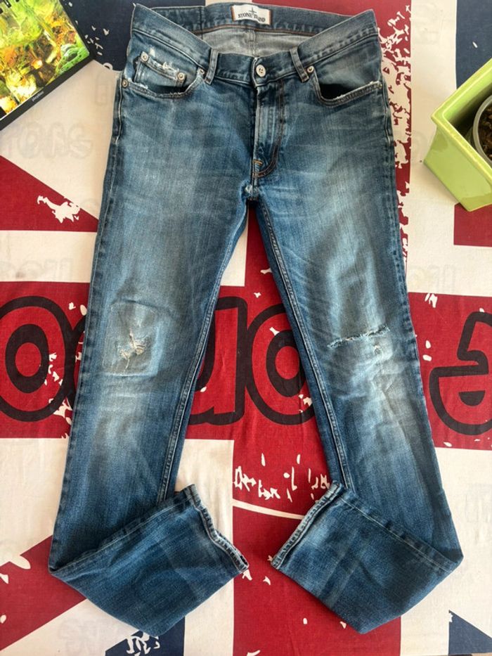 Jeans Stone Island taille 36 (xs) bleu marine - photo numéro 3