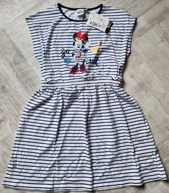 Robe marinière minnie neuve 8 ans
