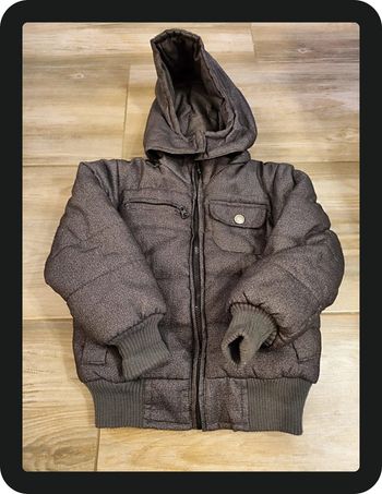Blouson à capuche amovible noir gris Cool Attitude Taille 4 ans