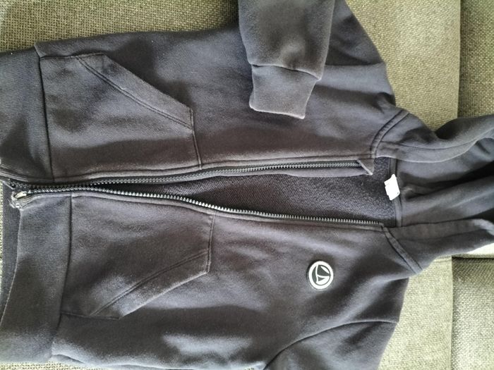 Gilet sweat zippé bleu marine - photo numéro 5