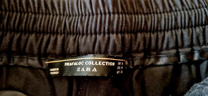 Pantalon noir taille elastique avec cordon - photo numéro 3