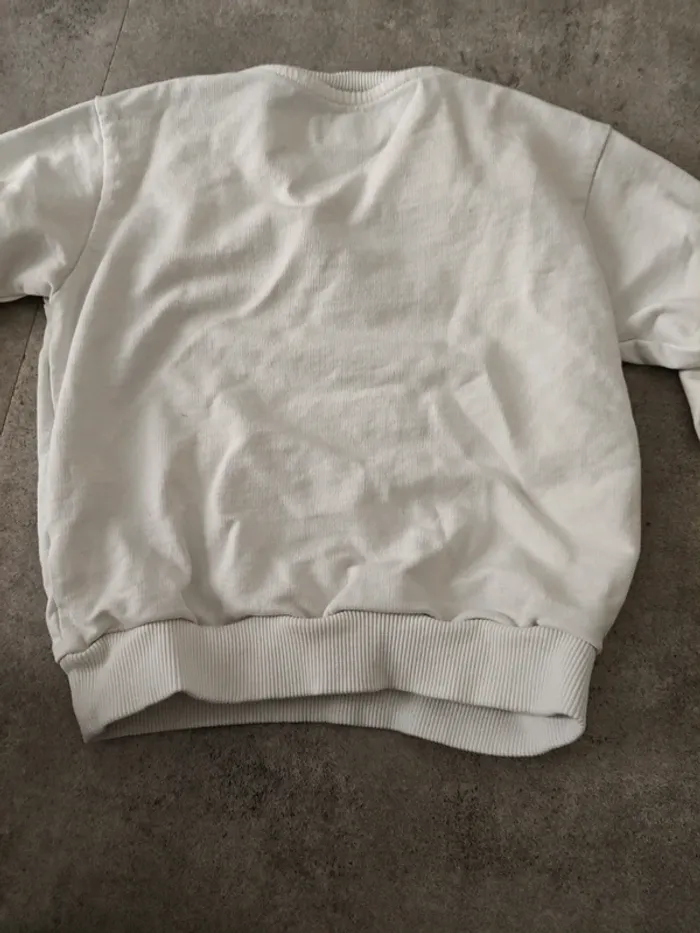 Pull blanc cassé Ma Louss abeille en coeur 2-3 ans - photo numéro 5