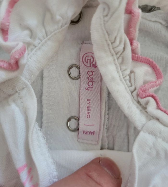 Débardeur blanc palmier Gémo 12 mois - photo numéro 4