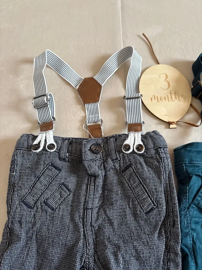 Lot de 2 pantalon à bretelles - photo numéro 3