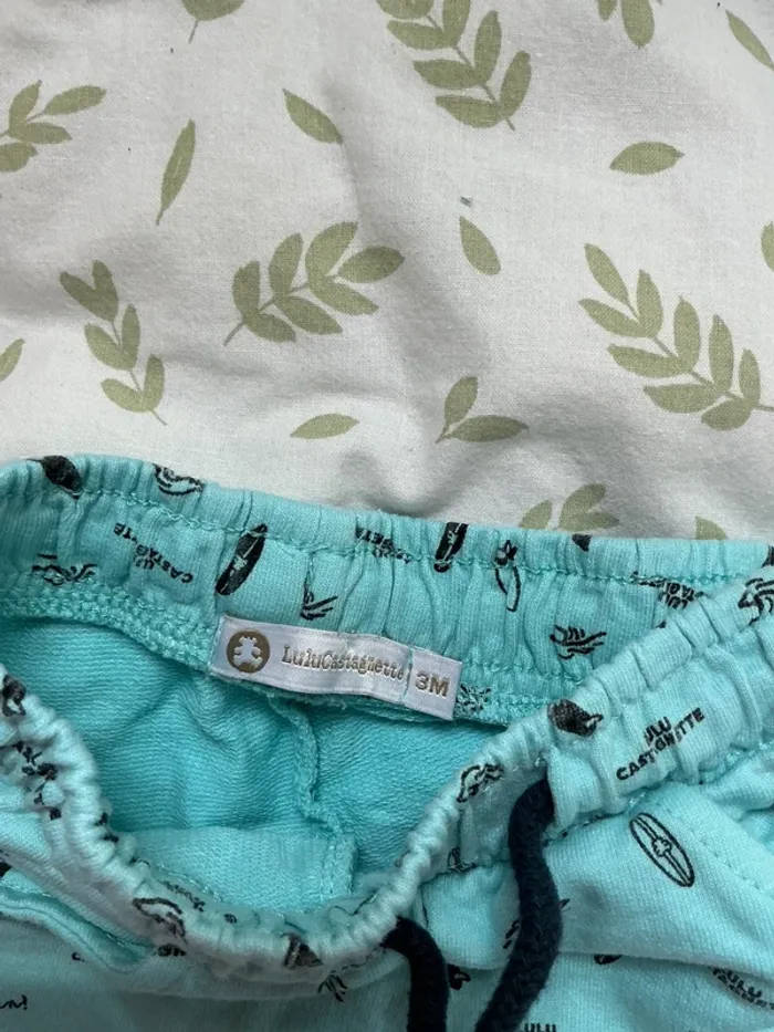 short turquoise a motifs 3 mois lulu castagnette lien de serrage - photo numéro 4