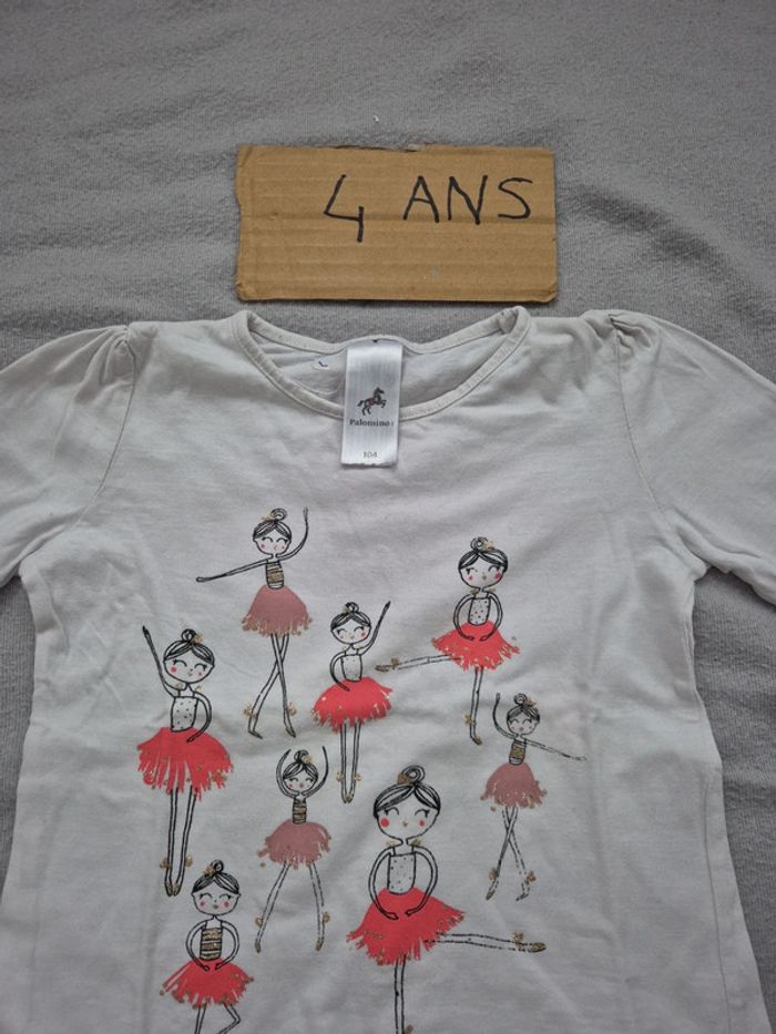 T-shirt fille 4 ans palomino - photo numéro 4