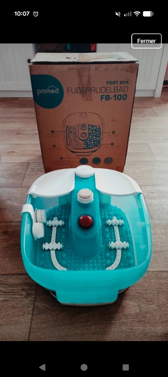 Bain de pied bouillonnant