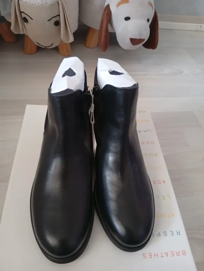 Bottines geox agata en cuir - photo numéro 3
